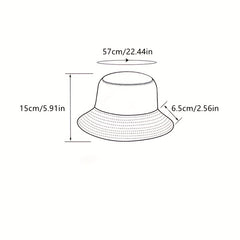 Boho Flower Print Bucket Hat Vintage Lightweight Sunshade Basin Hat