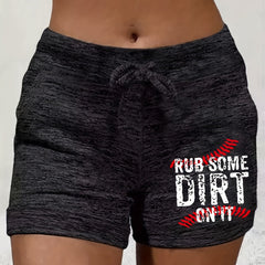 Dirt Print Drawstring Shorts - Summer & Spring Casual Style