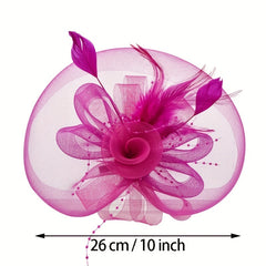 Feather Fascinator Flower Head Piece Wedding Tea Party Head Accessory