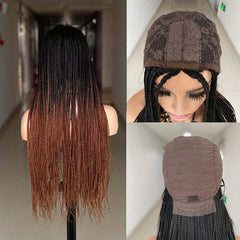 Ombre 66 04 Cm Straight Long Box Braided Wigs Synthetic Braids Wigs For Women
