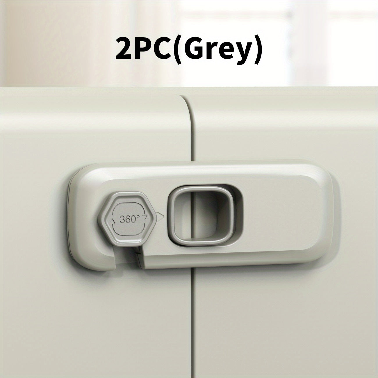 2pcs Child Safety Locks, No Drilling, Kitchen Drawer & Cabinet