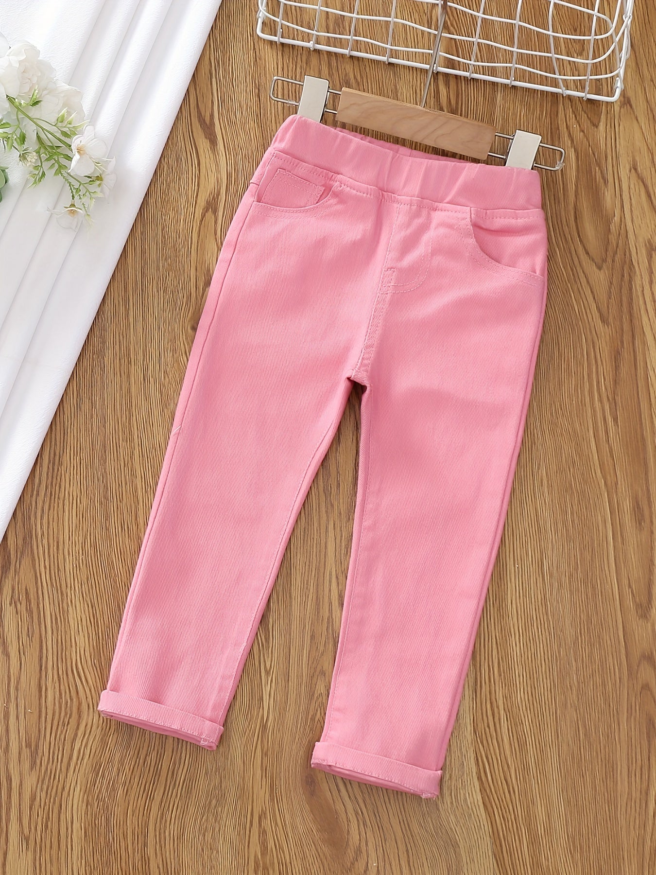 Toddler Girls Skinny Jeans High Waisted Stretch Denim Pants