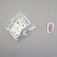 12pcs C Shaped Curtain Rings with Single Hook for Shower Curtains