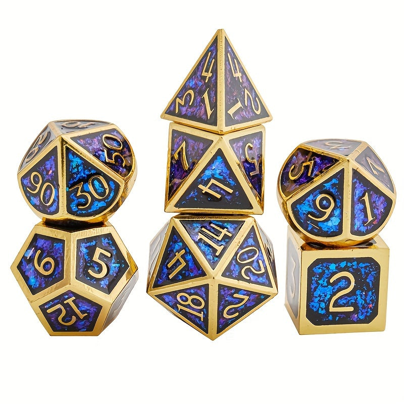 7pcs Metal Polyhedral Dice Set for Board Game