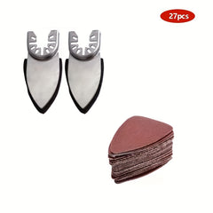 27pcs Swing Tool Detail Sand Pad Kit for Wood Plaster Surface Polishing