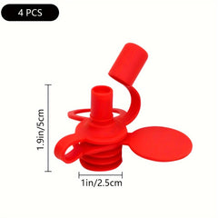 4Pcs Silicone Bottle Cap Spout Adapter Replacement