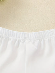 Baby Girl's Ruffled Top and Solid Shorts Set