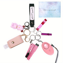 Women's Self Defense Keychain Set with Personal Alarm, Window Breaker