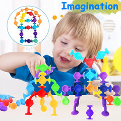18pcs Silicone Bath Toys Suction Sensory Toys for Kids