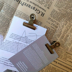 2pcs Vintage Metal Clips Long tailed Iron Clips Book Clips