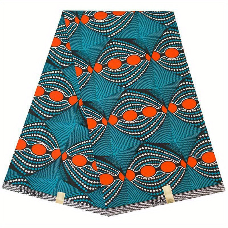 6 Yards African Fabric Golden Powder Ankara Cotton Fabric For Sewing