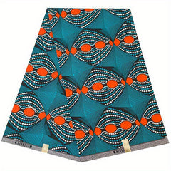 6 Yards African Fabric Golden Powder Ankara Cotton Fabric For Sewing
