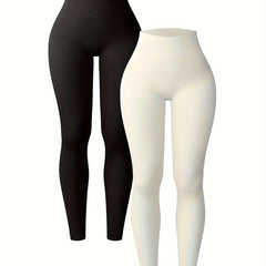 Ribbed Yoga Pants Stretch Leggings Women's Activewear