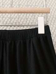 Girls Solid Loose Wide Leg Flare Pants