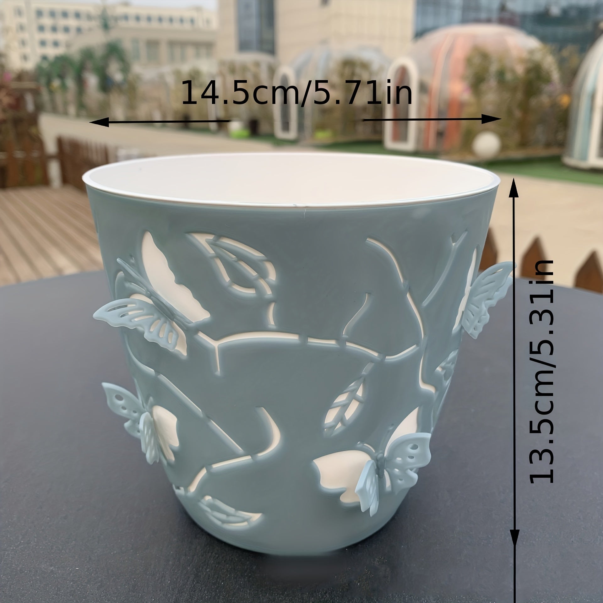 3D Cartoon Butterfly Ceramic Flower Pot Decoration