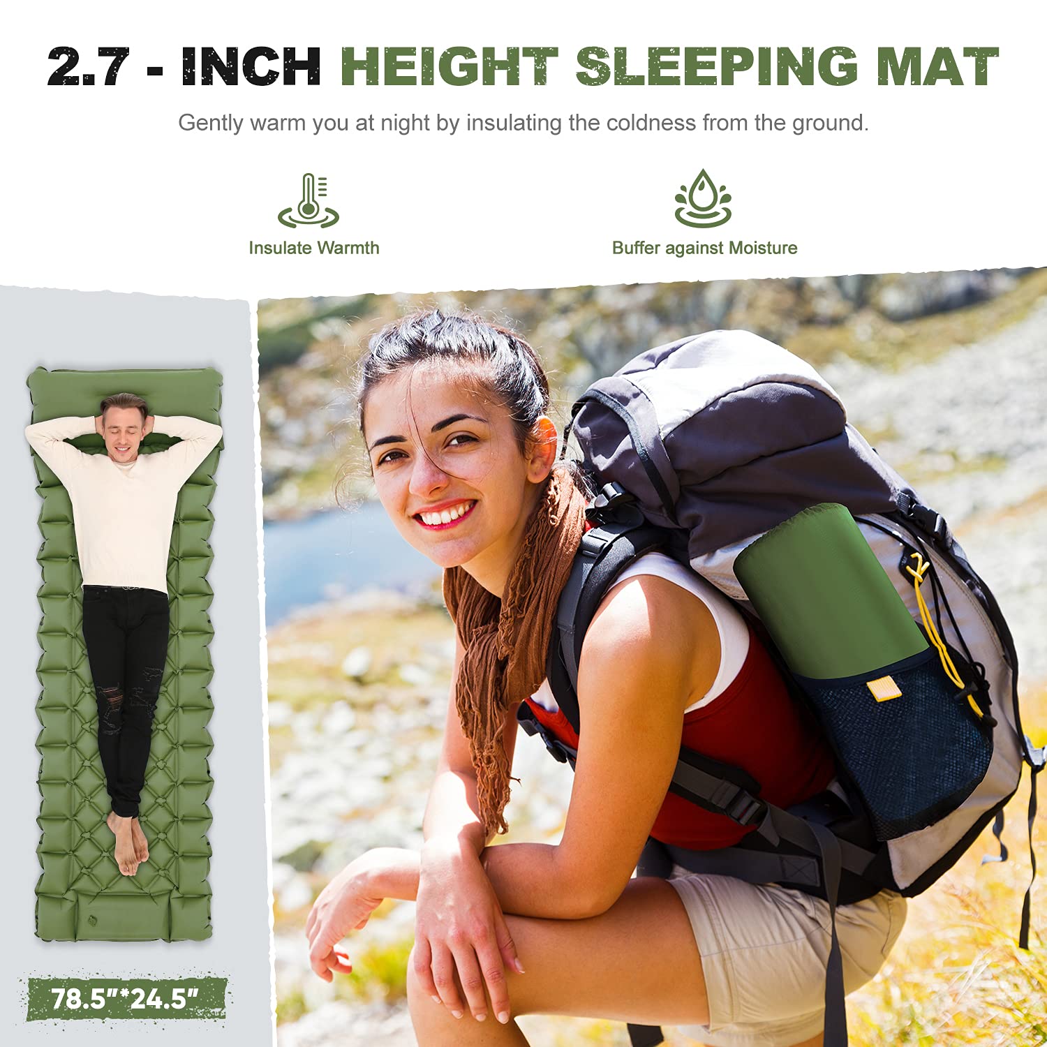 Portable Outdoor Inflatable Mattress for Picnics Camping Beach Days