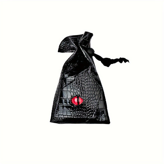 Crocodile Pattern Drawstring Dice Pouch Coin Storage Bag