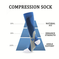 Nylon Compression Socks 15-20 mmHg Over the calf for Women & Men