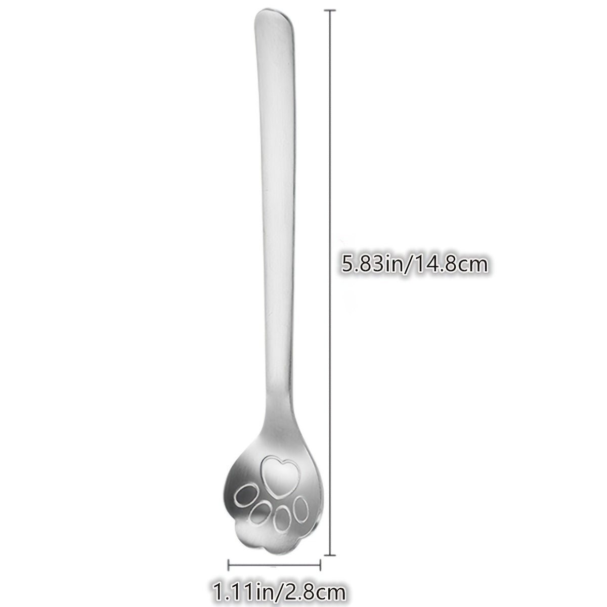 Stainless Steel Cat Claw Coffee Spoon Mixing Spoon Cake Dessert Spoon