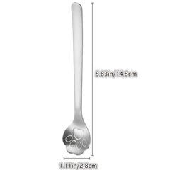 Stainless Steel Cat Claw Coffee Spoon Mixing Spoon Cake Dessert Spoon