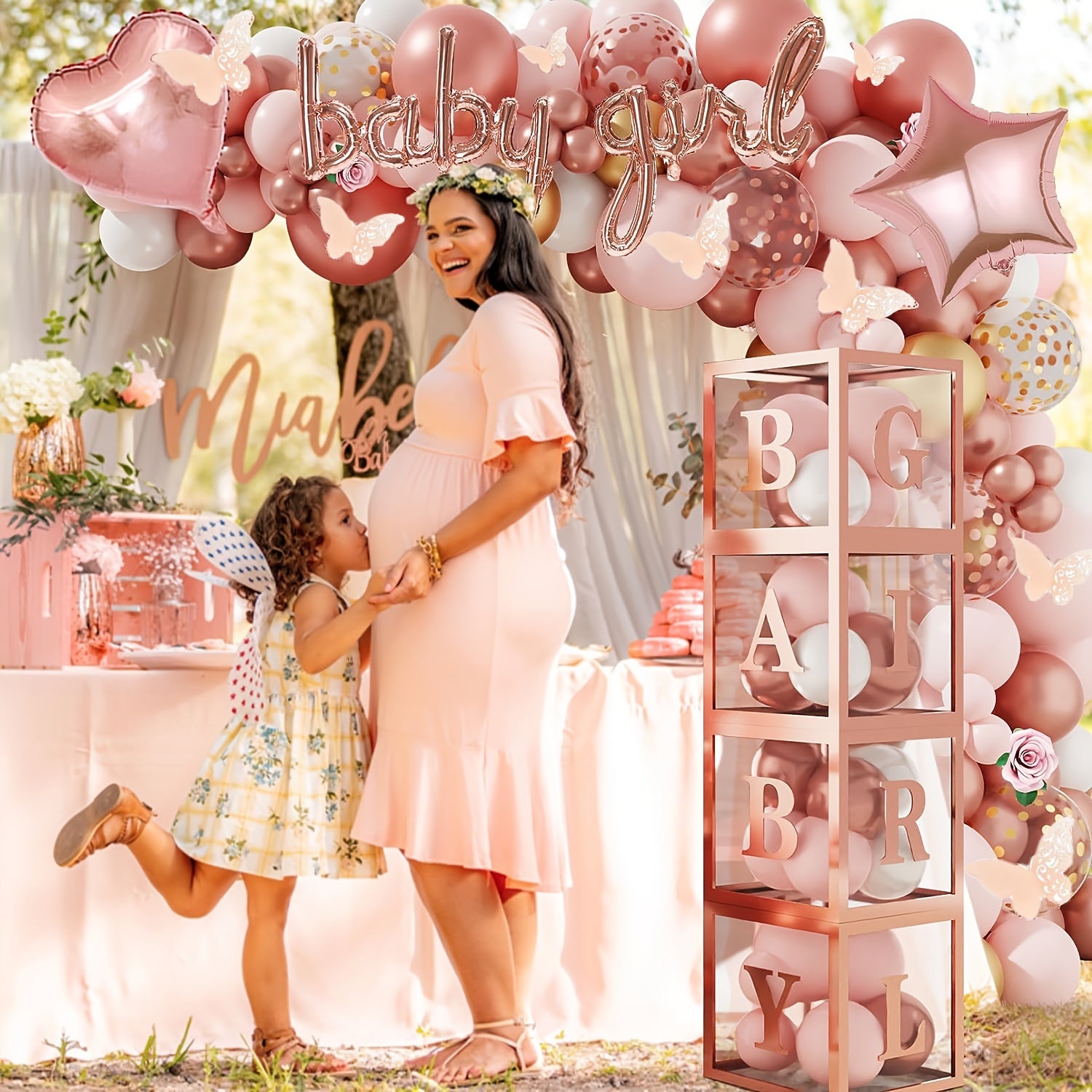 103pcs Rose Gold Balloons Decoration Kit for Women Birthday Bridal Party