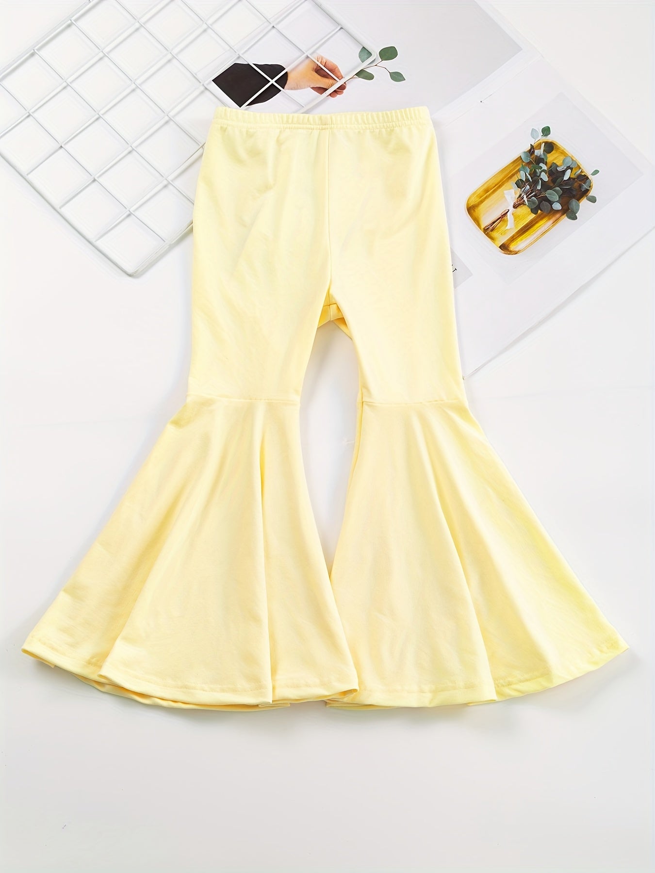 Baby Girls Flare Leg Pants Elastic Waist Toddler Clothes