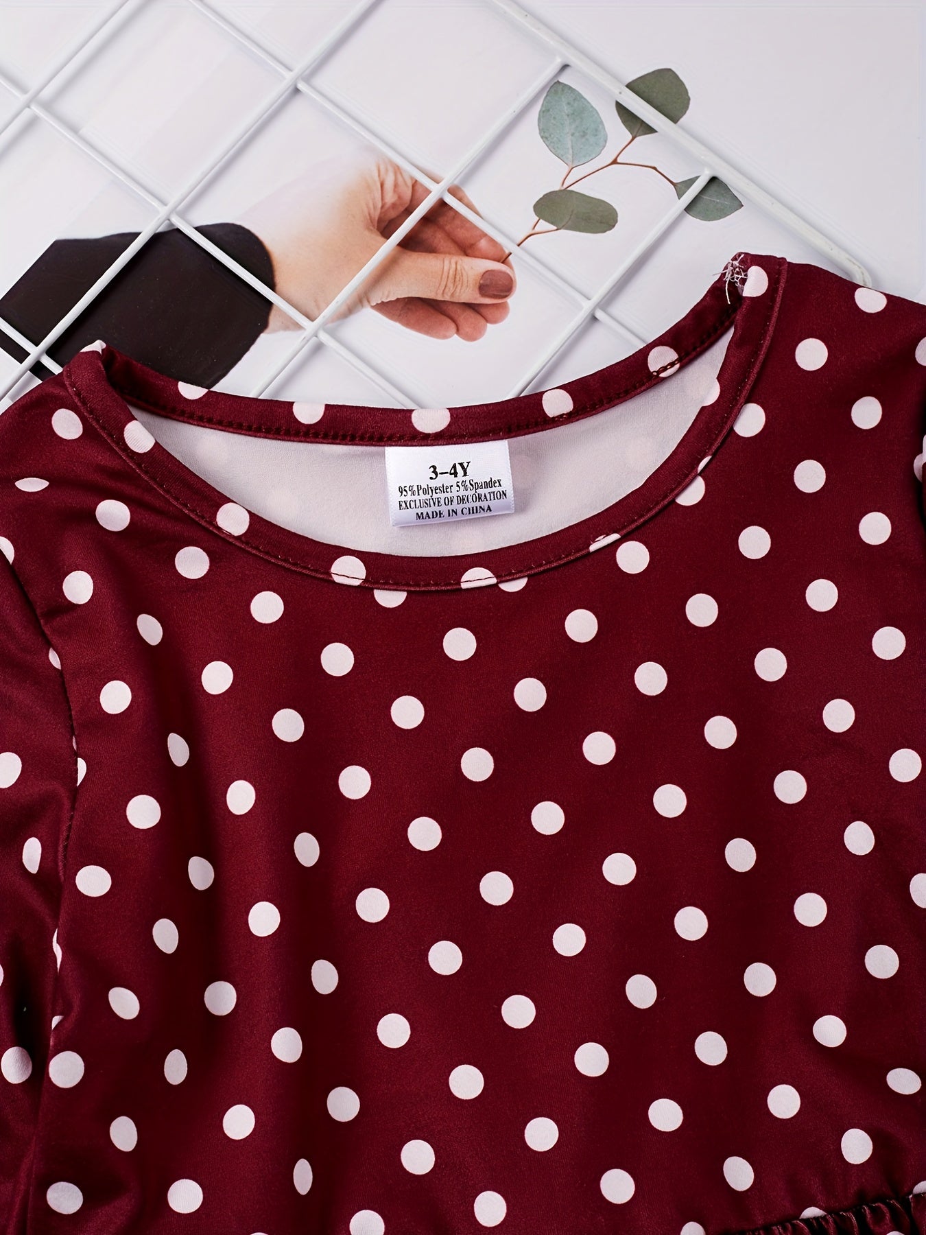 Toddler Girls Polka Dot Stretch Casual Dress