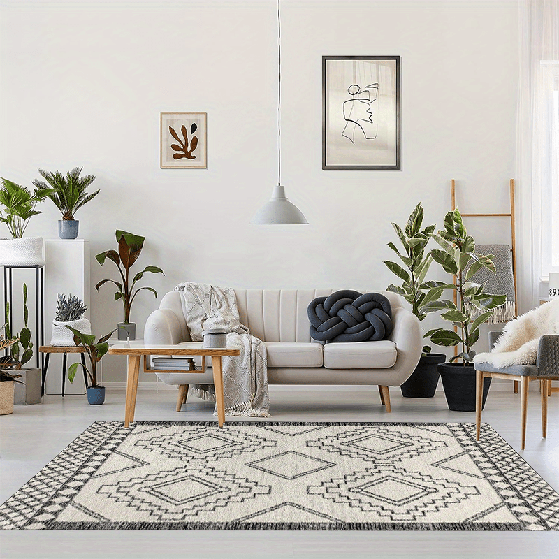 Moroccan Bohemian Rustic Geometric Area Rug for Home