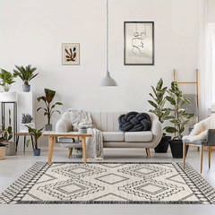Moroccan Bohemian Rustic Geometric Area Rug for Home