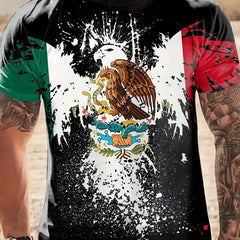 Men's Colorful Eagle Graphic T Shirt 3D Print Short Sleeve Tee