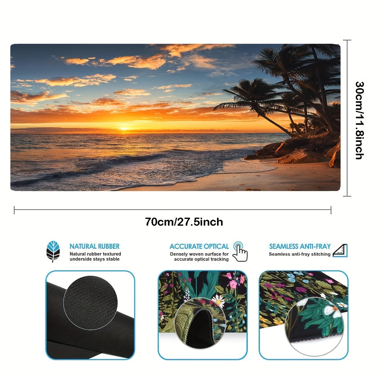 Sunset Beach Mouse Pad for Office