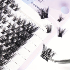 80pcs Segmented Grafted Eyelashes Single Cluster Lashes Natural Long