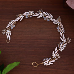 Fashionable Alloy Leaf Hairband Bridal Updo Hair Accessory Wedding Theme