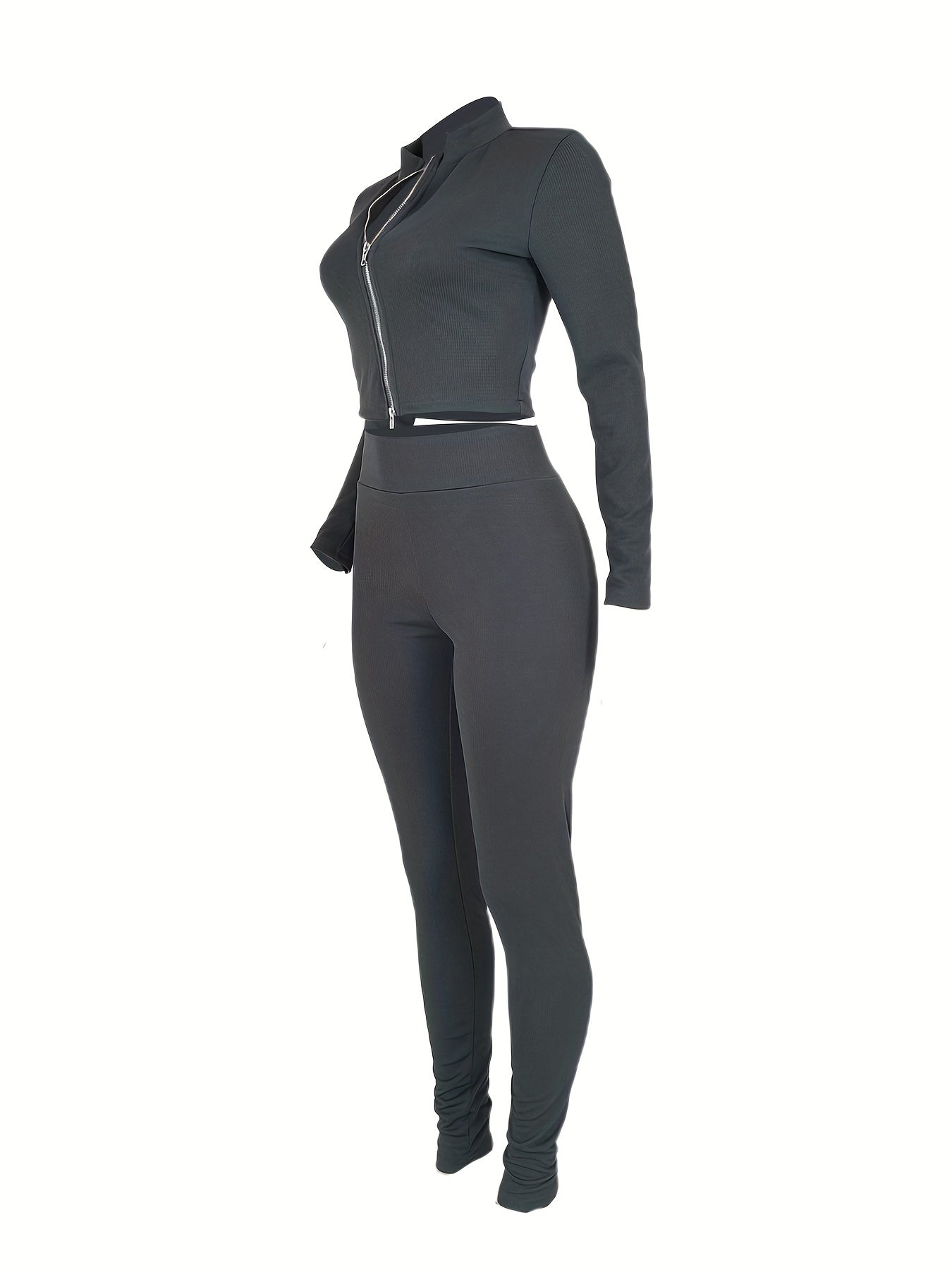 Casual Solid 2pc Set Jacket & Shorts Women's Clothing