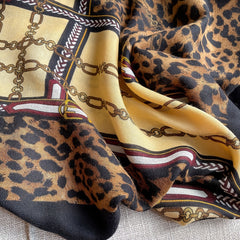 Leopard Chain Print Scarf Shawl Soft & Breathable Women Turban Hijab