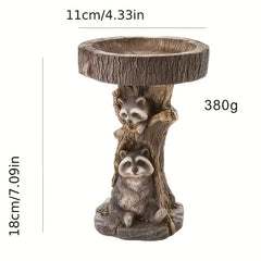 Raccoon Pattern Bird Feeder Water Feeder Outdoor Accessories Bird Supplies Bath