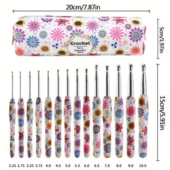 14pcs Crochet Hook Set Soft Handle For Arthritic Hands 2-10mm