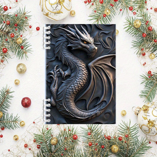 Dragon Carving Notebook Durable Hardcover Perfect Students & Professionals