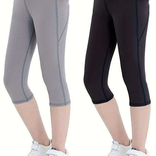 Girls Soft Stretch Athletic Leggings Slim Fit Sports Yoga Workout Pants