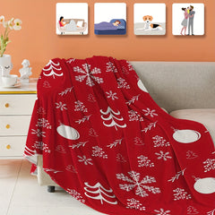 Christmas Flannel Throw Blanket Soft Cozy for Sofa Couch