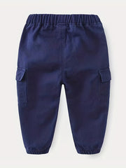 Boys Cargo Pants Elastic Waist Jogger