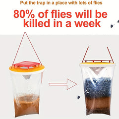 Fly Bag Hanging Fly Trap Outdoor Bug Catcher With Natural Attractant
