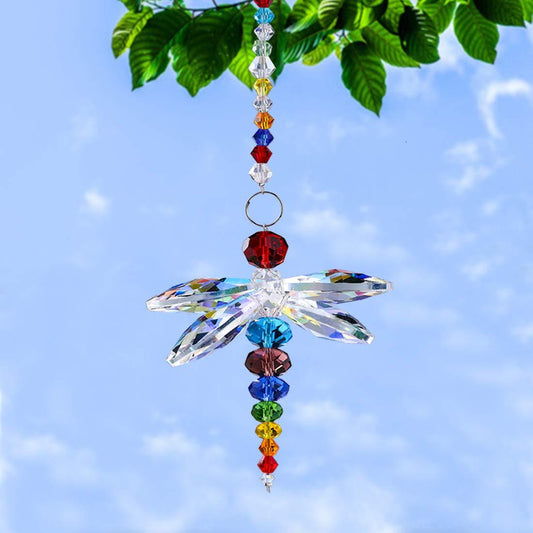Dragonfly Chandelier Crystal Ball Prisms Rainbow Maker Beads Suncatcher