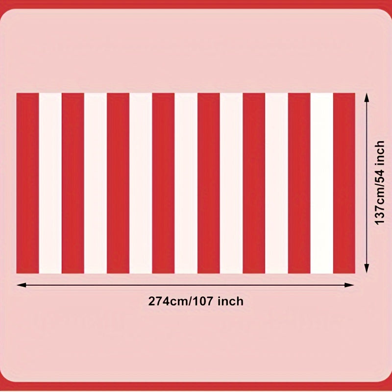 Classic Red Striped Tablecloth - Indoor & Outdoor Use