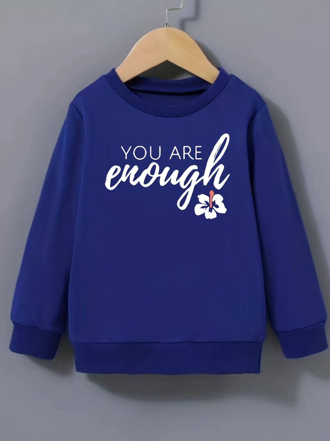 Girls Round Neck Sweatshirt Long Sleeve Top Pullovers