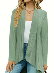 Eyelet Embroidered Cardigan Long Sleeve