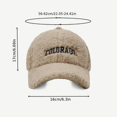 Unisex Plush Baseball Cap with Letter Embroidery for Sport