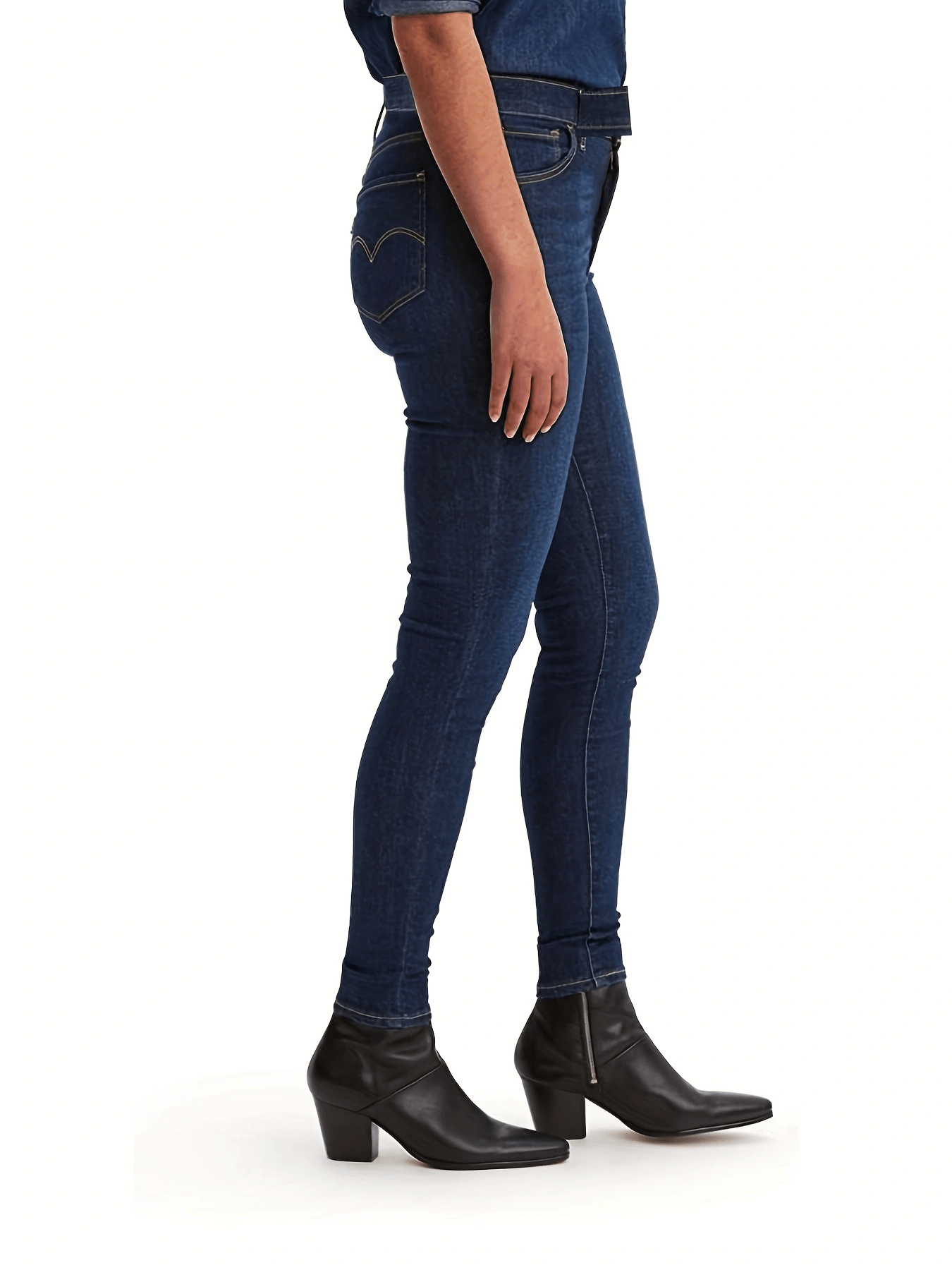 Navy Slim Fit High Stretch Skinny Jeans Women's Denim Jeans