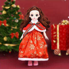 Christmas Doll Princess Dress Up Set - Hair & Shoes Random