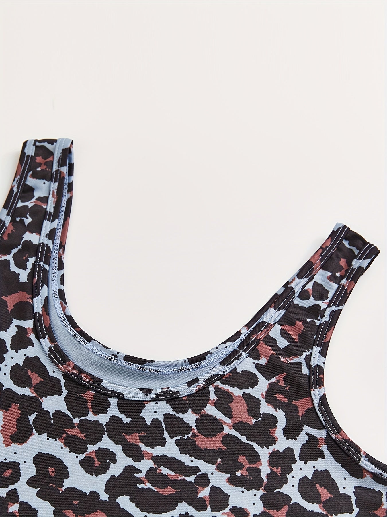 Leopard Print Yoga Sports Fitness Tank Dress
